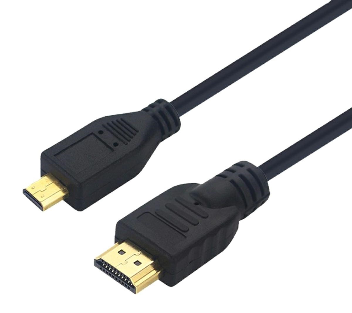 Cablu HDMI - micro HDMI, 8 canale, full HD, 4K, izolatie dubla, suport video 3D, negru - imagine 4
